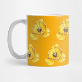 Yellow tulip pattern Mug